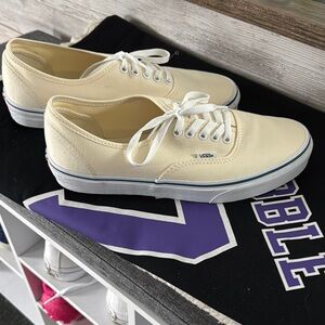 Vans Cream Canvas Sneakers